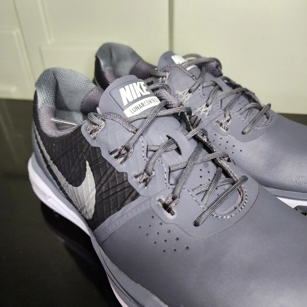 Nike Lunar Control 3 Golf Shoes Womens 7 Gray Spiked Lunarlon No Original Box